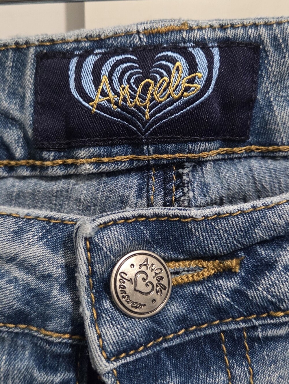 Vintage Y2K - Angels - Light Blue Flare Jeans - Picture 2 of 5